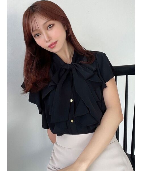 RESEXXY（リゼクシー）の「ボウタイラッフルブラウス（シャツ/ブラウス・レディース・ブラック/ピンク/ホワイト・FREE）」の22枚目の写真