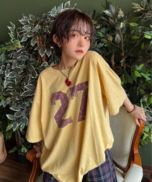 WudgeBoy(ワッジボーイ)の「numbering T-shirt(Tシャツ/カットソー・メンズ・アイボリー/ネイビー/イエロー・LARGE/MEDIUM)」の16枚目の写真