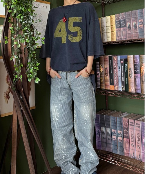WudgeBoy(ワッジボーイ)の「numbering T-shirt(Tシャツ/カットソー・メンズ・アイボリー/ネイビー/イエロー・LARGE/MEDIUM)」の17枚目の写真