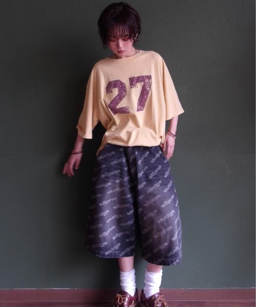 WudgeBoy(ワッジボーイ)の「numbering T-shirt(Tシャツ/カットソー・メンズ・アイボリー/ネイビー/イエロー・LARGE/MEDIUM)」の22枚目の写真