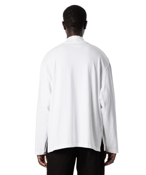 Sandinista（サンディニスタ）の「American Cotton Turtleneck L-S Tee / アメリカンコットン後染めタートルネック長袖Tシャツ（Tシャツ/カットソー・メンズ・ブラウン/ホワイト/ブラック系その他/チャコール・LARGE/MEDIUM/SMALL）」の9枚目の写真