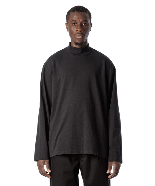 Sandinista（サンディニスタ）の「American Cotton Turtleneck L-S Tee / アメリカンコットン後染めタートルネック長袖Tシャツ（Tシャツ/カットソー・メンズ・ブラウン/ホワイト/ブラック系その他/チャコール・LARGE/MEDIUM/SMALL）」の10枚目の写真