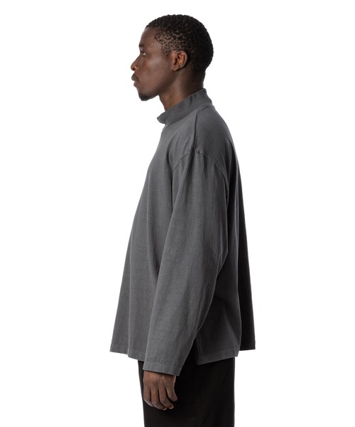 Sandinista（サンディニスタ）の「American Cotton Turtleneck L-S Tee / アメリカンコットン後染めタートルネック長袖Tシャツ（Tシャツ/カットソー・メンズ・ブラウン/ホワイト/ブラック系その他/チャコール・LARGE/MEDIUM/SMALL）」の14枚目の写真