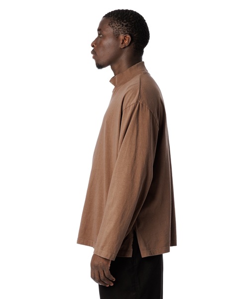 Sandinista（サンディニスタ）の「American Cotton Turtleneck L-S Tee / アメリカンコットン後染めタートルネック長袖Tシャツ（Tシャツ/カットソー・メンズ・ブラウン/ホワイト/ブラック系その他/チャコール・LARGE/MEDIUM/SMALL）」の17枚目の写真