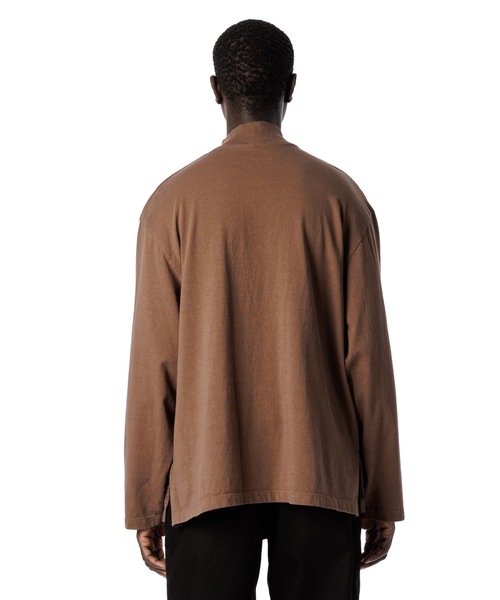 Sandinista（サンディニスタ）の「American Cotton Turtleneck L-S Tee / アメリカンコットン後染めタートルネック長袖Tシャツ（Tシャツ/カットソー・メンズ・ブラウン/ホワイト/ブラック系その他/チャコール・LARGE/MEDIUM/SMALL）」の18枚目の写真