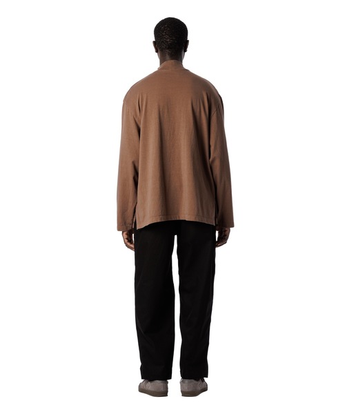 Sandinista(サンディニスタ)の「American Cotton Turtleneck L-S Tee / アメリカンコットン後染めタートルネック長袖Tシャツ(Tシャツ/カットソー・メンズ・ブラウン/ホワイト/ブラック系その他/チャコール・LARGE/MEDIUM/SMALL)」の20枚目の写真
