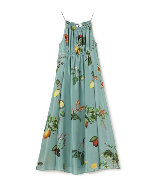 【CABaN】※ほぼ新品※キャミソールワンピース キャバン CABaN CABaN シルク Green Showerプリント