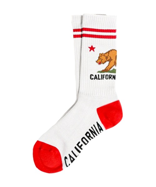 ZENITH(ゼニス)の「CALIFORNIA GRIZZLY SOCKS(ソックス/靴下・メンズ・ホワイト/ブラック/グレー・FREE)」の1枚目の写真