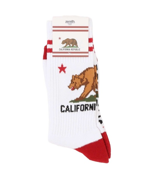 ZENITH(ゼニス)の「CALIFORNIA GRIZZLY SOCKS(ソックス/靴下・メンズ・ホワイト/ブラック/グレー・FREE)」の7枚目の写真