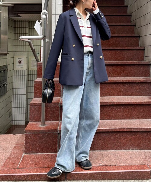 セール】ダブルブレストジャケット（テーラードジャケット