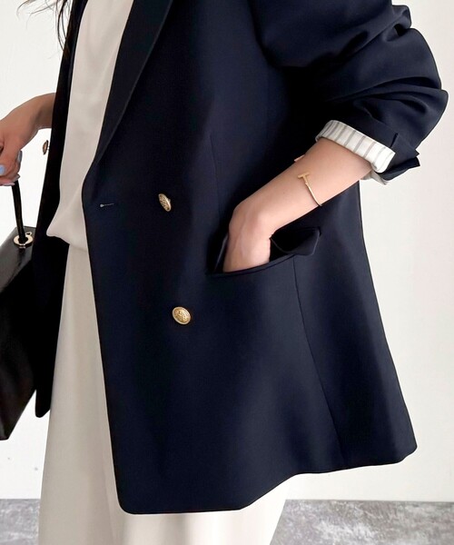 【美品】CADUNÉ ダブルブレストジャケット テーラードジャケット M ジャケット テーラードジャケット ダブルブレスト メンズ