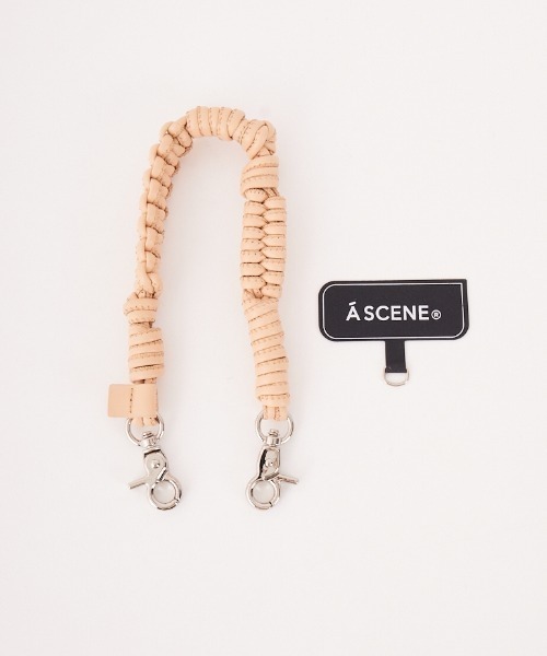 A SCENE/エーシーン] DESIGN PARACORD STRAP LEATHER デザイン パラ