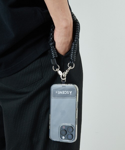 A SCENE/エーシーン] DESIGN PARACORD STRAP LEATHER デザイン パラ