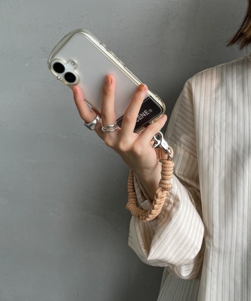 【新品】Design paracord strap-leather-WHITE Design paracord strap -leather- – A SCENE