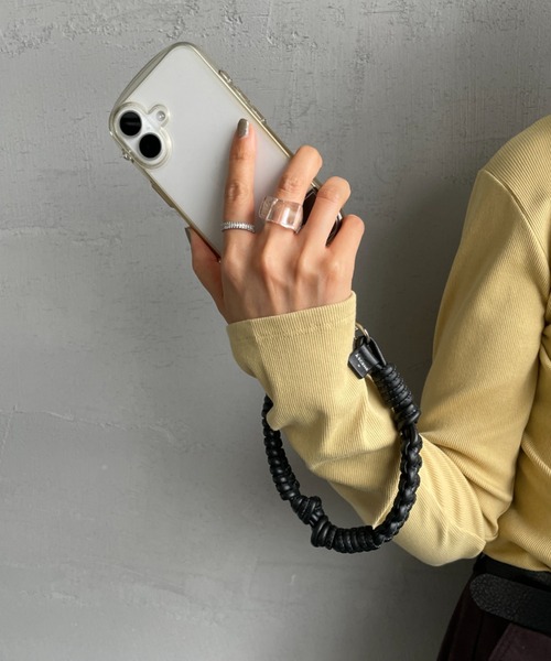 【新品】Design paracord strap-leather-WHITE Design paracord strap -leather- – A SCENE
