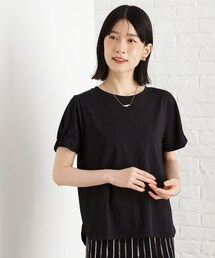 袖タックTシャツ【接触冷感/毛玉になりにくい/UV】