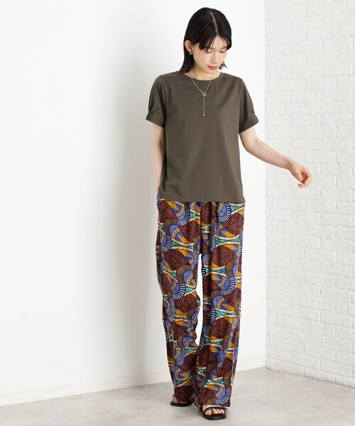 THE SHOP TK （ザ ショップ ティーケー ）の「袖タックTシャツ【接触冷感/毛玉になりにくい/UV】（Tシャツ/カットソー・レディース・ダークブラウン/ブラック/アイボリー・13/12）」の14枚目の写真