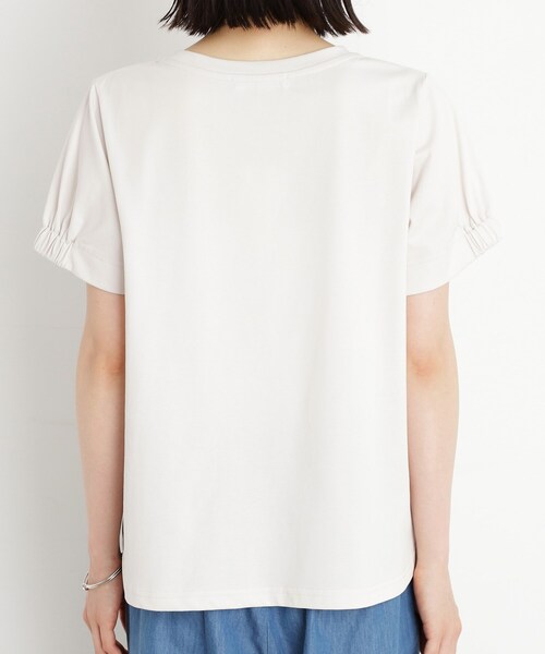 THE SHOP TK （ザ ショップ ティーケー ）の「袖タックTシャツ【接触冷感/毛玉になりにくい/UV】（Tシャツ/カットソー・レディース・ダークブラウン/ブラック/アイボリー・13/12）」の18枚目の写真