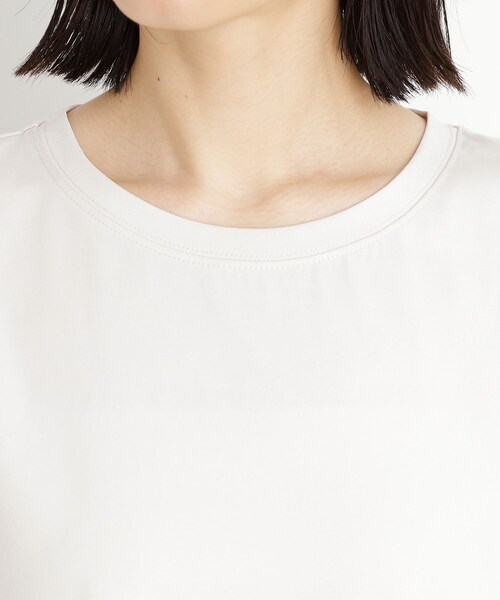 THE SHOP TK （ザ ショップ ティーケー ）の「袖タックTシャツ【接触冷感/毛玉になりにくい/UV】（Tシャツ/カットソー・レディース・ダークブラウン/ブラック/アイボリー・13/12）」の19枚目の写真