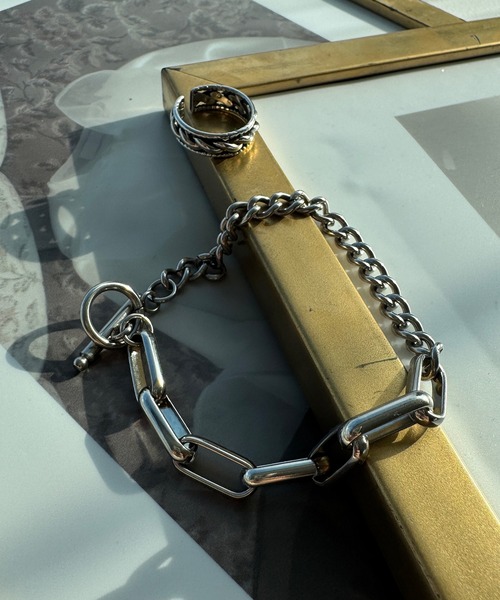 kutir（クティール）の「kutirlune／シルバーチェーンデザインブレスレット（ブレスレット・メンズ・シルバー・FREE）」の2枚目の写真