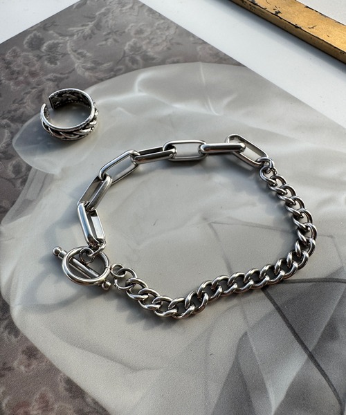 kutir（クティール）の「kutirlune／シルバーチェーンデザインブレスレット（ブレスレット・メンズ・シルバー・FREE）」の5枚目の写真