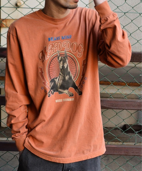MODISH GAZE(モディシュガゼ)の「【MODISH GAZE】ドーベルマン ピグメントロンT(Tシャツ/カットソー・メンズ・グレー/ブラック/ホワイト/ブラウン・MEDIUM/LARGE)」の16枚目の写真