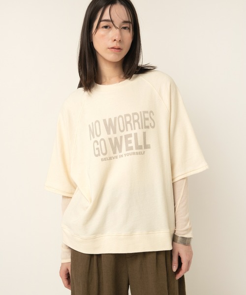 RNA-N(アールエヌエーエヌ)の「M2529 ブロックインレイロゴプルオーバー(Tシャツ/カットソー・レディース・オフホワイト/グレイッシュブルー/ブラウン・FREE)」の16枚目の写真