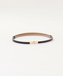 NOLLEY'S ♡ボリュームバックル レザーベルト ベージュ florist ベルト 「2size展開」レトロなシンプルオーバルバックル