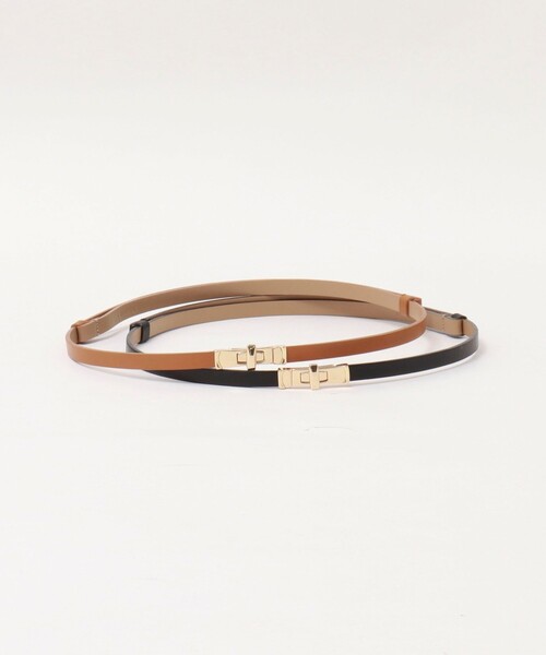 NOLLEY’S（ノーリーズ）の「スリムヒネリスライドベルト（ベルト・レディース・ブラック/キャメル・FREE）」の12枚目の写真