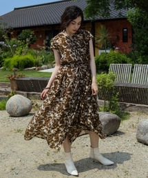 シアーシャツ半袖ワンピース SSサイズ ブラウン シアーシャツ半袖ワンピース SSサイズ ブラウン