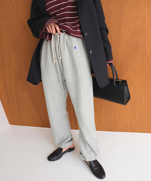 Champion（チャンピオン）の「Champion/チャンピオン SLOBE別注 スウェットパンツ（スウェットパンツ・レディース・グレー/ブラック/ネイビー・FREE）」の10枚目の写真