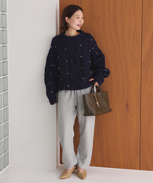 Champion（チャンピオン）の「Champion/チャンピオン SLOBE別注 スウェットパンツ（スウェットパンツ・レディース・グレー/ブラック/ネイビー・FREE）」の15枚目の写真