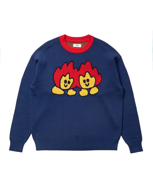 TXA（ティーエックスエー）の「maitoparta Jacquard Sweater（ニット/セーター・メンズ・ネイビー/ベージュ・2/1）」の2枚目の写真
