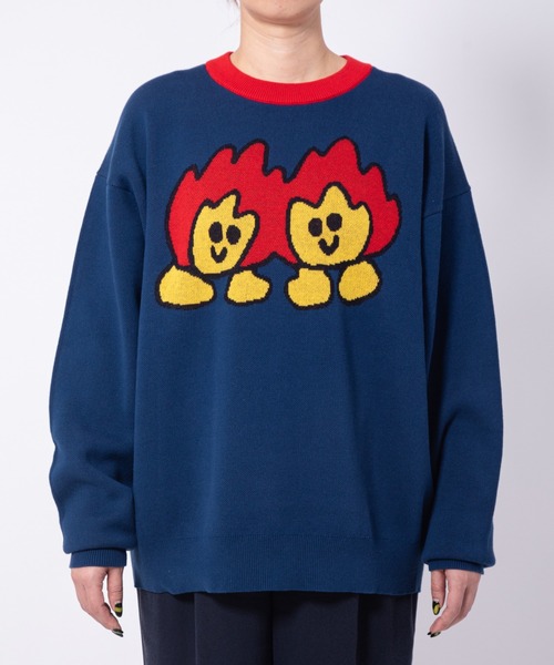 TXA（ティーエックスエー）の「maitoparta Jacquard Sweater（ニット/セーター・メンズ・ネイビー/ベージュ・2/1）」の6枚目の写真