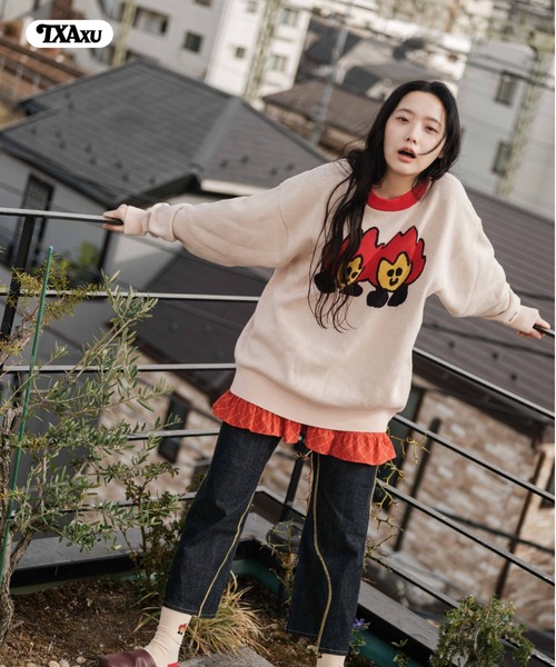 TXA（ティーエックスエー）の「maitoparta Jacquard Sweater（ニット/セーター・メンズ・ネイビー/ベージュ・2/1）」の12枚目の写真