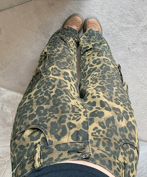 CANVAS+(キャンバスプラス)の「【CANVAS+】レオパード柄カーゴパンツ(カーゴパンツ・レディース・ブラウン・L/M/S/LL)」の6枚目の写真