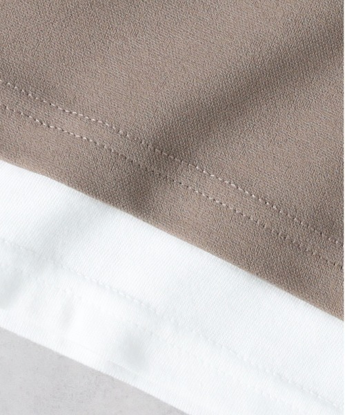 Right-on(ライトオン)の「【Refurbish】接触冷感フェイクレイヤード刺繍Tシャツ(Tシャツ/カットソー・キッズ・ベージュ/ダークグレー・130/140/150/160)」の10枚目の写真