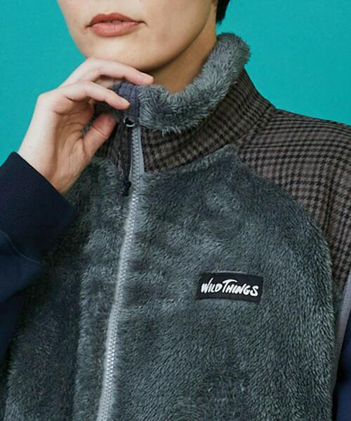 FRAPBOIS(フラボア)の「FRAPBOIS×WILD THINGS シャギーフリースベスト(ベスト・レディース・グレー/ブラック・1/2)」の6枚目の写真