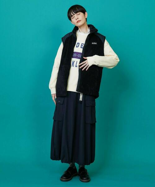 FRAPBOIS(フラボア)の「FRAPBOIS×WILD THINGS シャギーフリースベスト(ベスト・レディース・グレー/ブラック・1/2)」の16枚目の写真