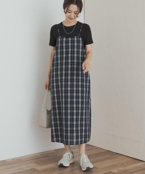 【即購入○】エムミーエメ　アーバンチェックキャミワンピース セール】チェックキャミワンピース（ワンピース）｜URBAN