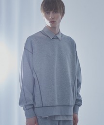 SLICK（スリック）の「【SLICK/スリック】Double Air Knit Stitch Work Pullover/ダンボールニットステッチワークプルオーバー/スウェット（スウェット）」