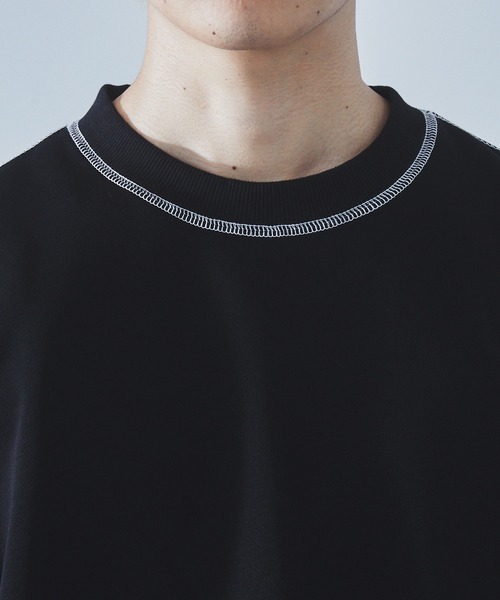 SLICK(スリック)の「【SLICK/スリック】Double Air Knit Stitch Work Pullover/ダンボールニットステッチワークプルオーバー/スウェット(スウェット・メンズ・ヘザーグレー/ブラック・1/2/3)」の7枚目の写真