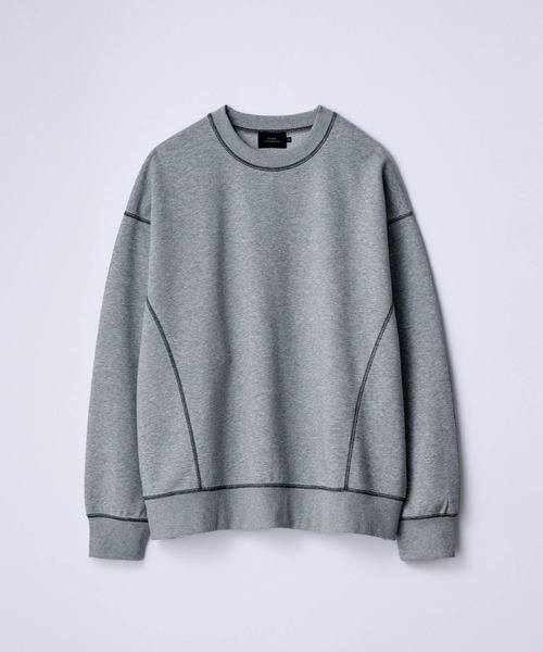 SLICK(スリック)の「【SLICK/スリック】Double Air Knit Stitch Work Pullover/ダンボールニットステッチワークプルオーバー/スウェット(スウェット・メンズ・ヘザーグレー/ブラック・1/2/3)」の13枚目の写真