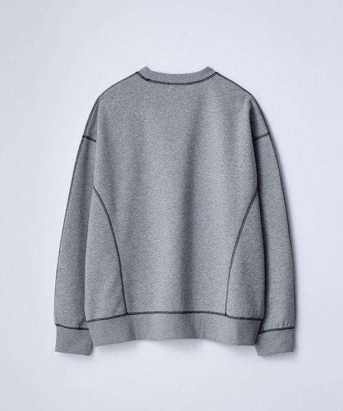 SLICK(スリック)の「【SLICK/スリック】Double Air Knit Stitch Work Pullover/ダンボールニットステッチワークプルオーバー/スウェット(スウェット・メンズ・ヘザーグレー/ブラック・1/2/3)」の14枚目の写真