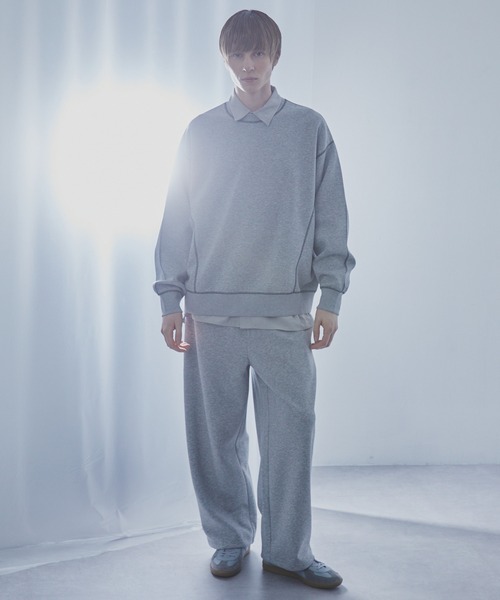 SLICK(スリック)の「【SLICK/スリック】Double Air Knit Stitch Work Pullover/ダンボールニットステッチワークプルオーバー/スウェット(スウェット・メンズ・ヘザーグレー/ブラック・1/2/3)」の20枚目の写真