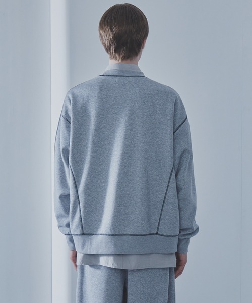 SLICK(スリック)の「【SLICK/スリック】Double Air Knit Stitch Work Pullover/ダンボールニットステッチワークプルオーバー/スウェット(スウェット・メンズ・ヘザーグレー/ブラック・1/2/3)」の19枚目の写真