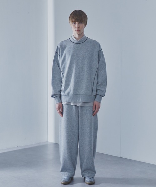 SLICK(スリック)の「【SLICK/スリック】Double Air Knit Stitch Work Pullover/ダンボールニットステッチワークプルオーバー/スウェット(スウェット・メンズ・ヘザーグレー/ブラック・1/2/3)」の17枚目の写真