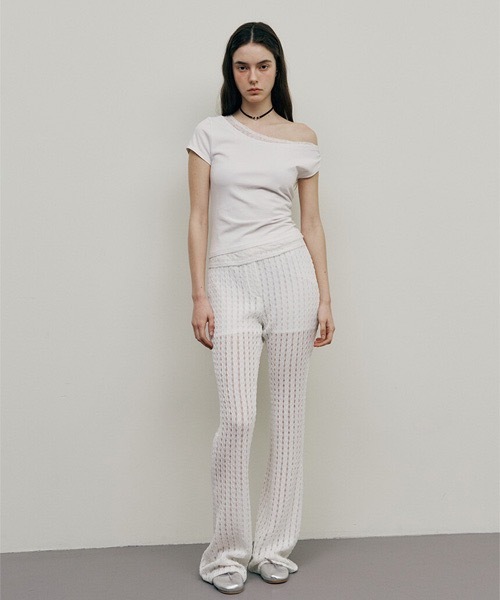 Unbalance Layered Shirring Top（Tシャツ/カットソー）｜RAIVE