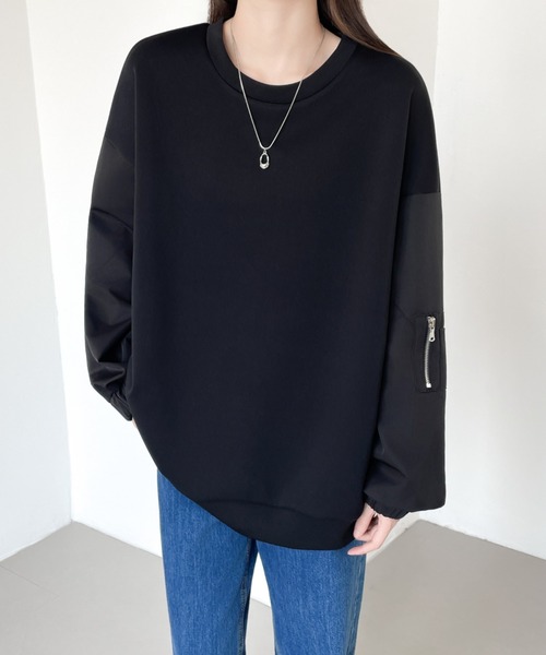 ABITOKYO(アビトーキョー)の「異素材スリーブ切替プルオーバー(スウェット・レディース・グレー/カーキ/ブラック・XL/L/M)」の17枚目の写真