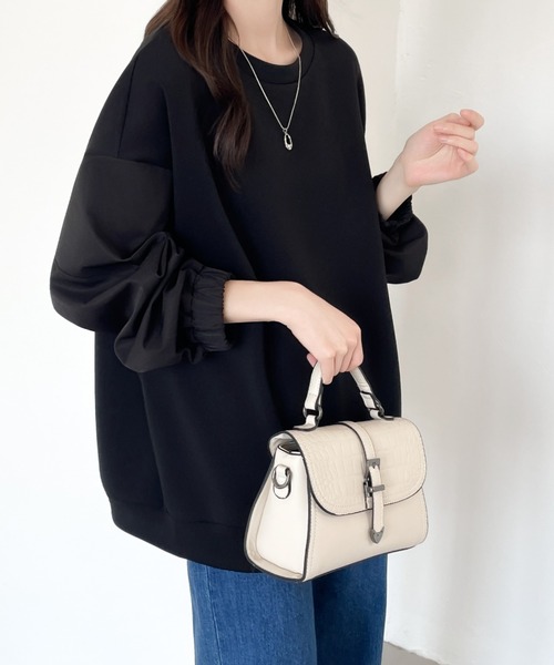 ABITOKYO(アビトーキョー)の「異素材スリーブ切替プルオーバー(スウェット・レディース・グレー/カーキ/ブラック・XL/L/M)」の22枚目の写真